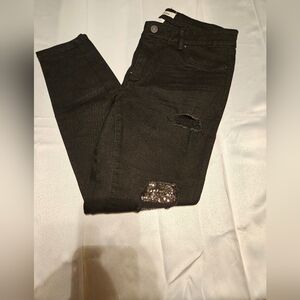 Refuge Black Distressed Men's Jeans